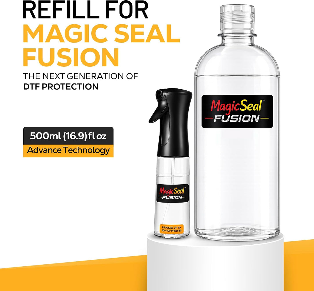 MagicSeal Fusion™ 500ml DTF Finishing Starter Kit with Misting Spray Bottle and Protective Teflon Sheet