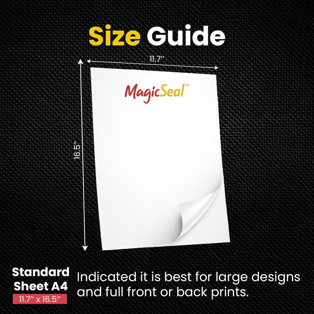 MagicSeal™ Reusable Post-Press Finishing Sheet for DTF, HTV, DTG and Transfer Prints, Improves Softness, Breathability and Wash Durability