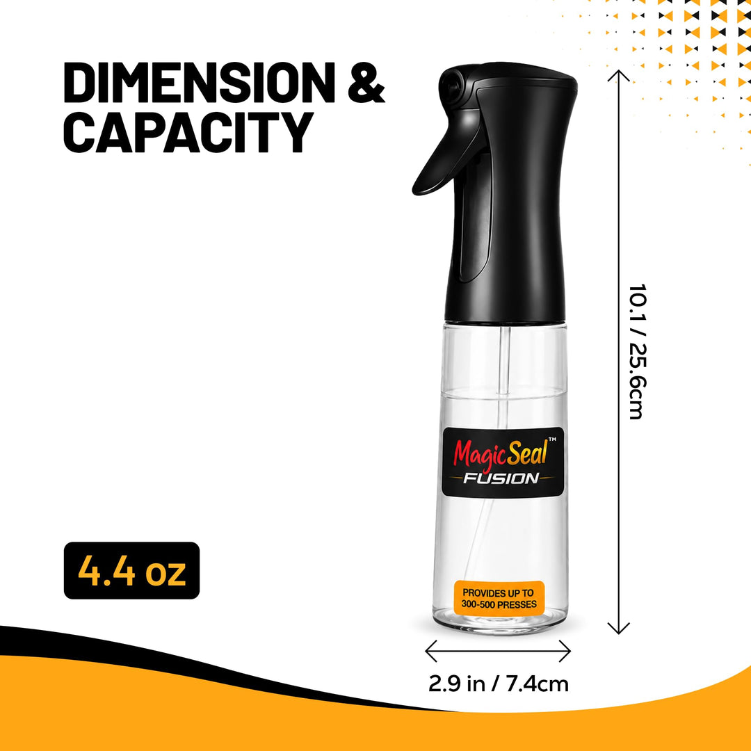 MagicSeal Fusion Fine Mist Spray Bottle – 150ml Refillable Continuous Mist Bottle for DTF Finishing Solution